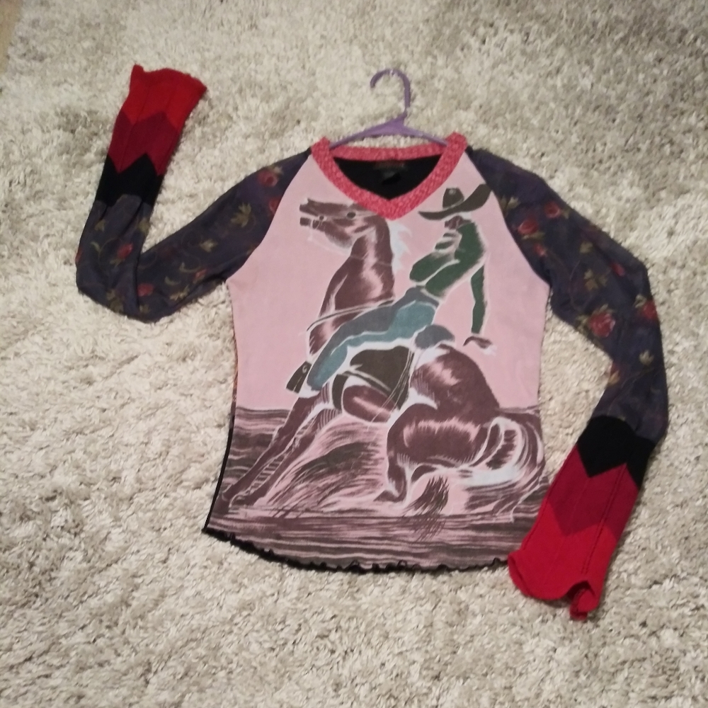 Custo barcelona Sweater/blouse M Sheer sleeve